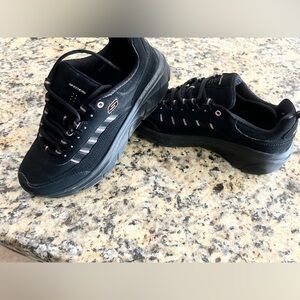 Skechers Black and Pink Athletic Shoes